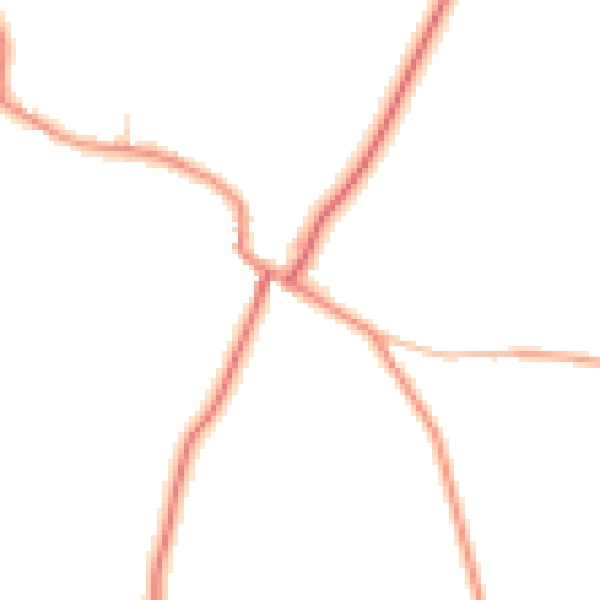 Daytime road noise heatmap for LE17 5EA