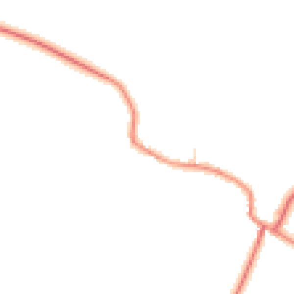 Daytime road noise heatmap for LE17 5EE