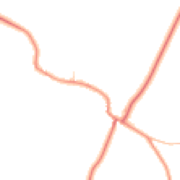 Daytime road noise heatmap for LE17 5EG