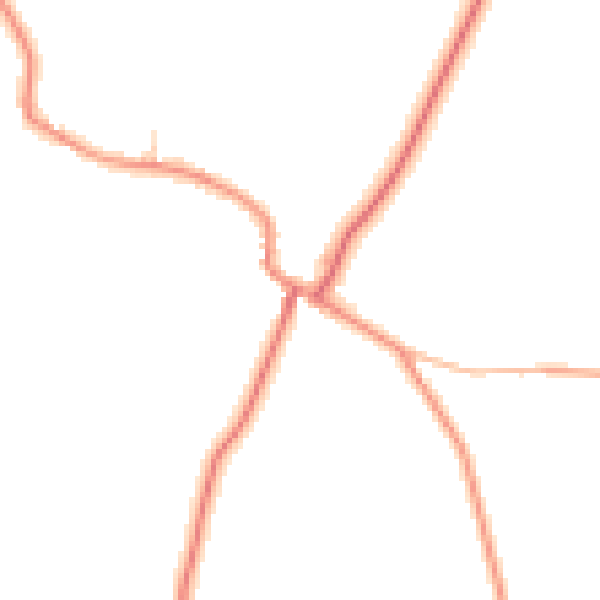 Daytime road noise heatmap for LE17 5EN