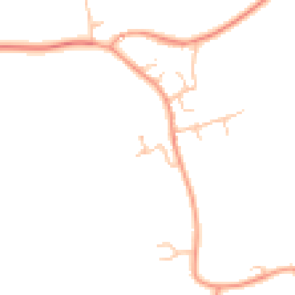 Daytime road noise heatmap for LE17 5FP