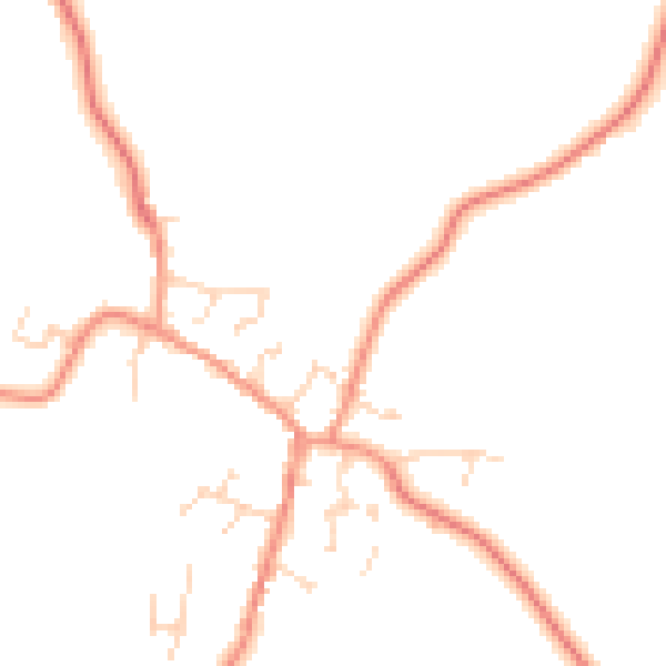 Daytime road noise heatmap for LE17 5FU
