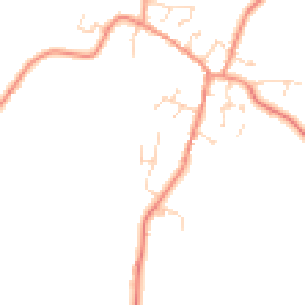Daytime road noise heatmap for LE17 5FW