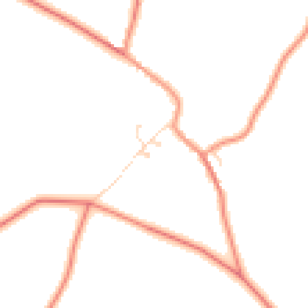 Daytime road noise heatmap for LE17 5JE