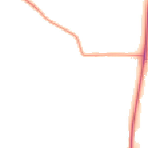 Night-time road noise heatmap for LE17 5JG