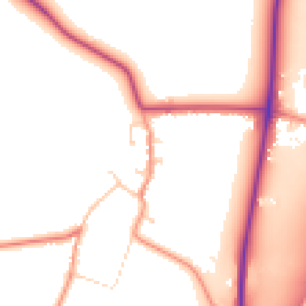 Daytime road noise heatmap for LE17 5JN