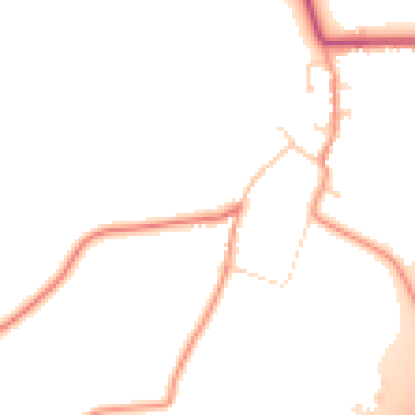 Daytime road noise heatmap for LE17 5JP
