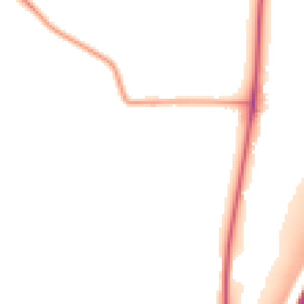 Night-time road noise heatmap for LE17 5JQ