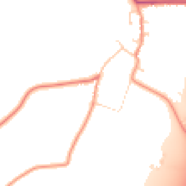 Daytime road noise heatmap for LE17 5JR