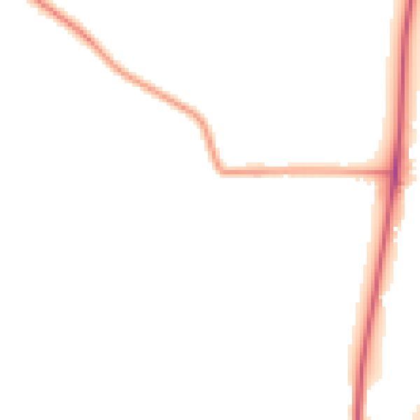 Night-time road noise heatmap for LE17 5JT