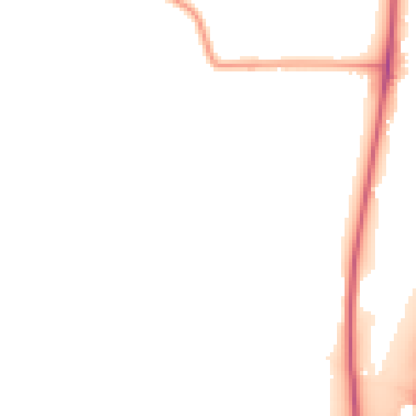 Night-time road noise heatmap for LE17 5JX