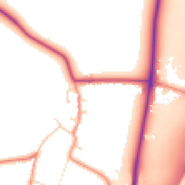 Daytime road noise heatmap for LE17 5LA