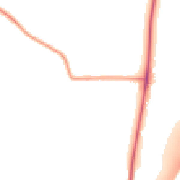 Night-time road noise heatmap for LE17 5LA