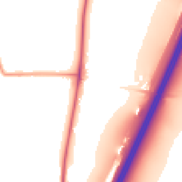 Night-time road noise heatmap for LE17 5LB