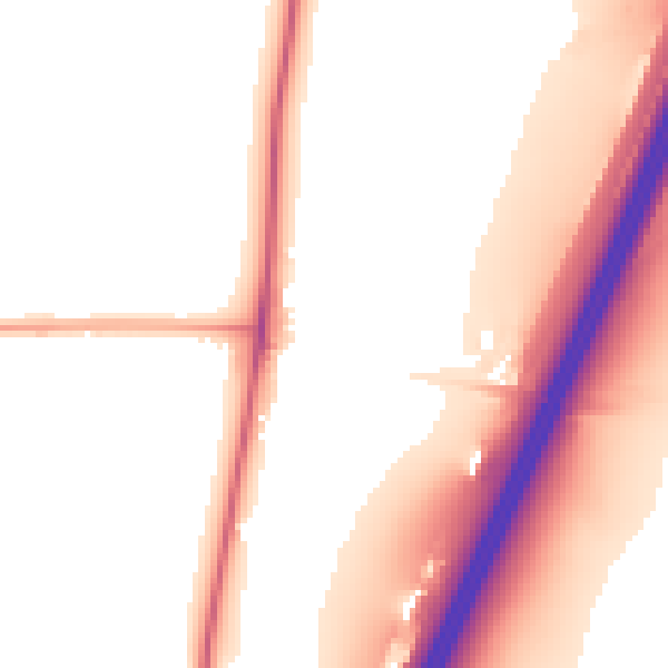 Night-time road noise heatmap for LE17 5LG