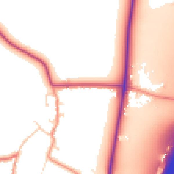 Daytime road noise heatmap for LE17 5LH