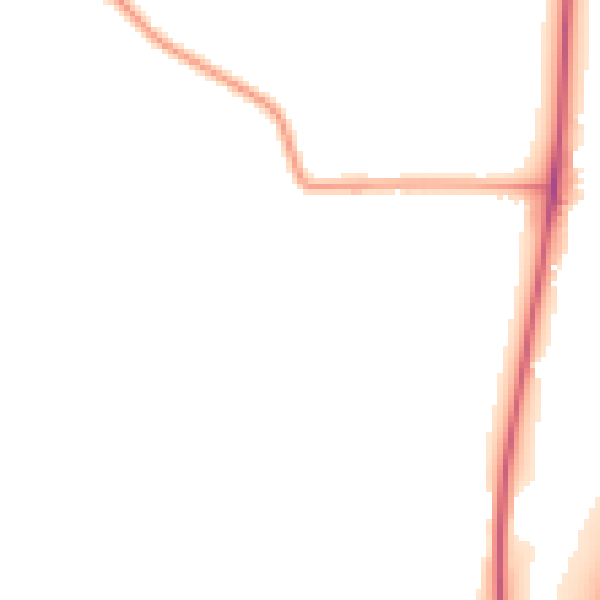 Night-time road noise heatmap for LE17 5LL