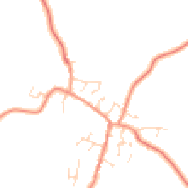 Daytime road noise heatmap for LE17 5LP
