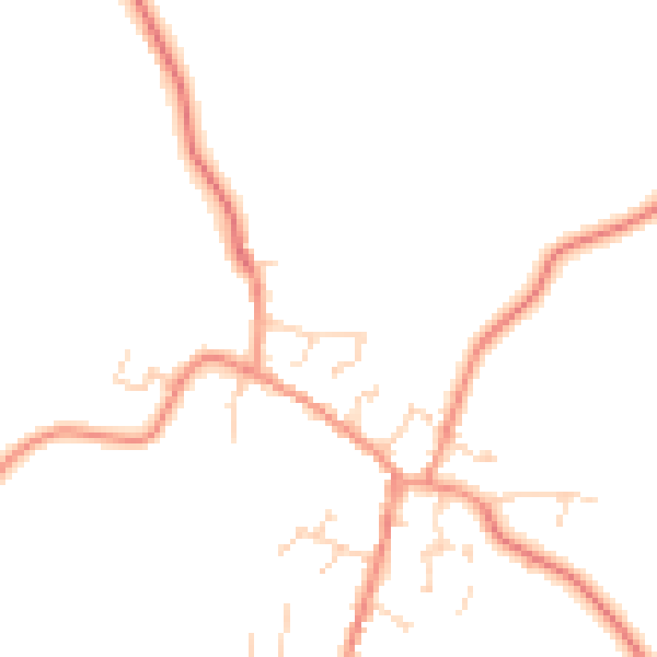 Daytime road noise heatmap for LE17 5LZ