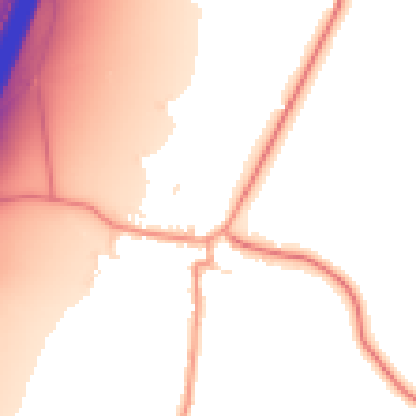 Daytime road noise heatmap for LE17 5NP