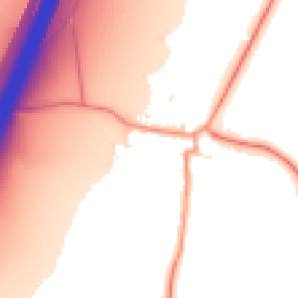 Daytime road noise heatmap for LE17 5NQ
