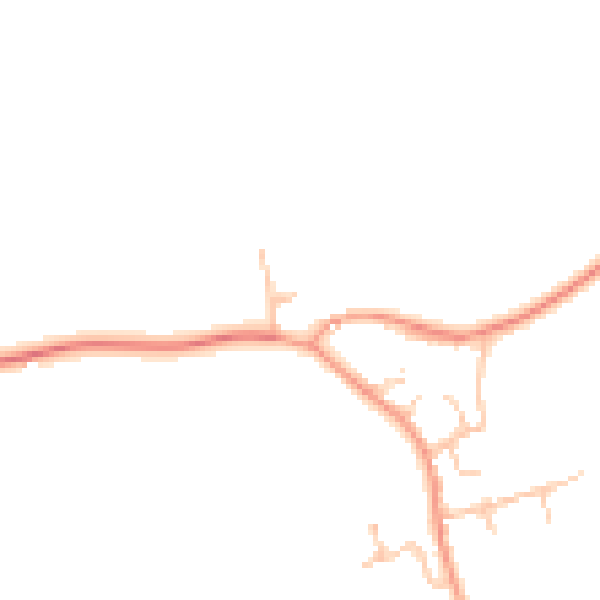 Daytime road noise heatmap for LE17 5NS