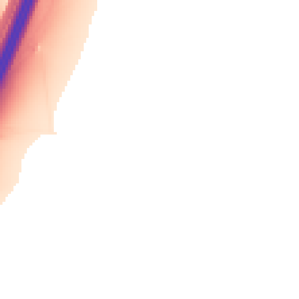 Night-time road noise heatmap for LE17 5NT