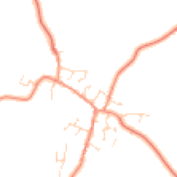 Daytime road noise heatmap for LE17 5NU