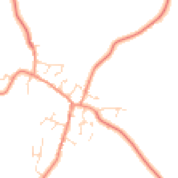 Daytime road noise heatmap for LE17 5PB