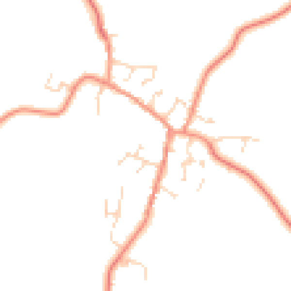 Daytime road noise heatmap for LE17 5PP