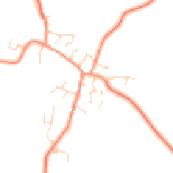 Daytime road noise heatmap for LE17 5PS