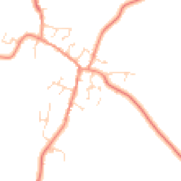 Daytime road noise heatmap for LE17 5PT