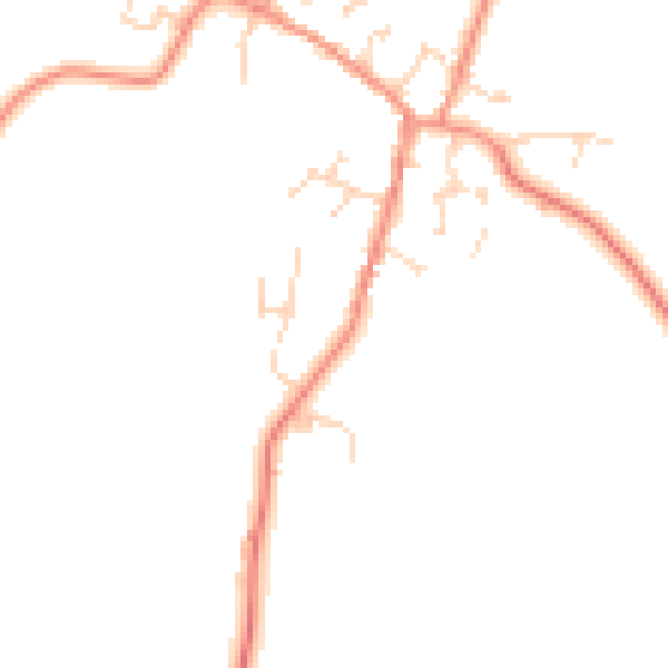 Daytime road noise heatmap for LE17 5PW