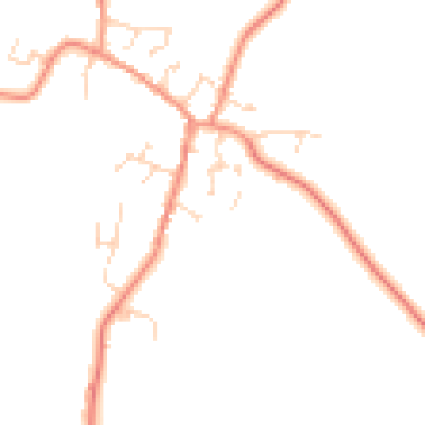 Daytime road noise heatmap for LE17 5QD