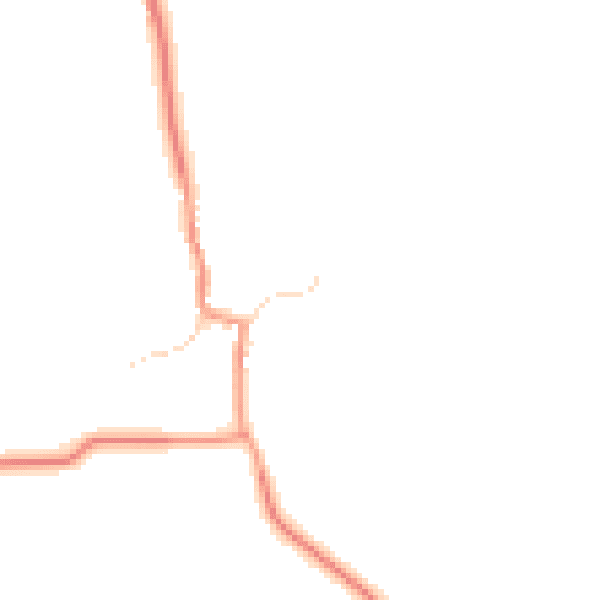 Daytime road noise heatmap for LE17 5QJ