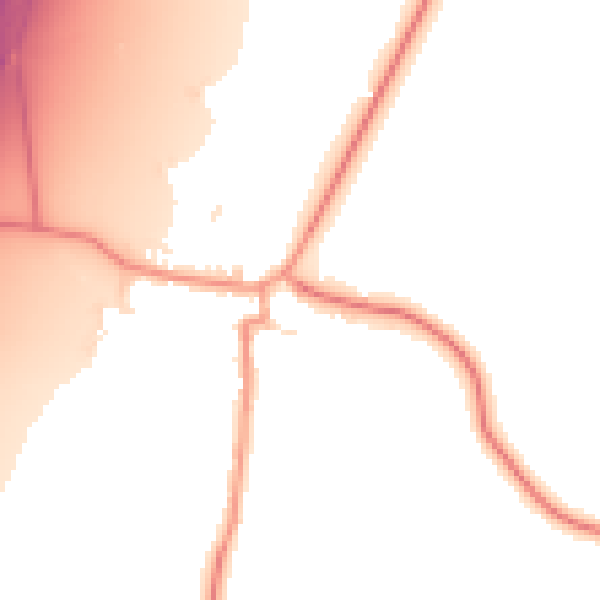 Daytime road noise heatmap for LE17 5QU