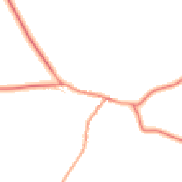 Daytime road noise heatmap for LE17 5RU