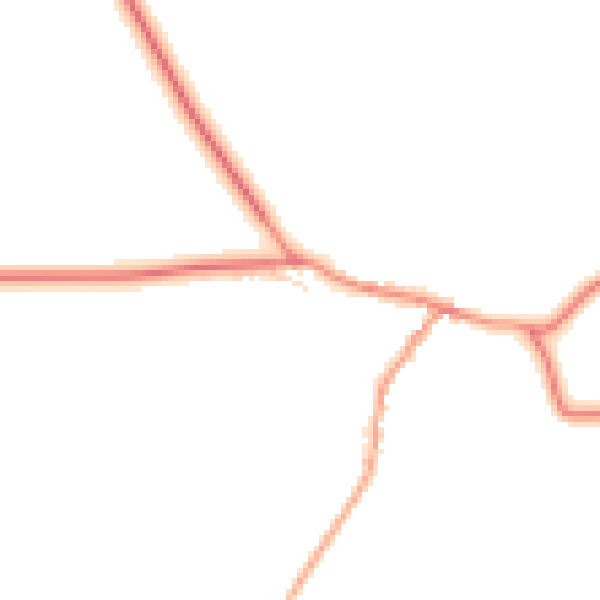 Daytime road noise heatmap for LE17 5SD