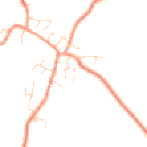 Daytime road noise heatmap for LE17 5SE