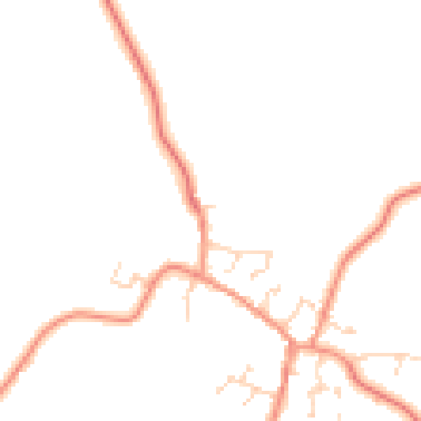 Daytime road noise heatmap for LE17 5SG