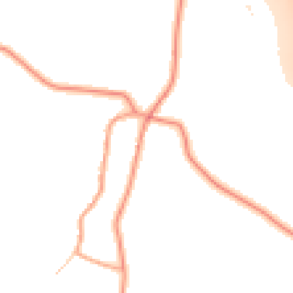 Daytime road noise heatmap for LE17 6AQ