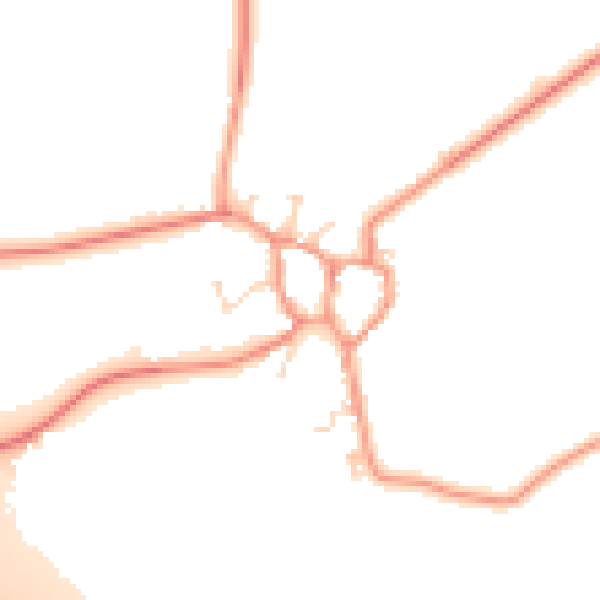 Daytime road noise heatmap for LE17 6AY