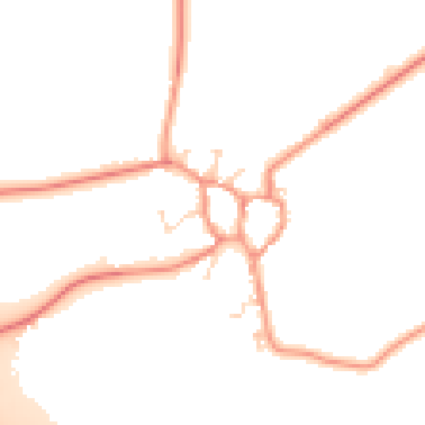 Daytime road noise heatmap for LE17 6AZ