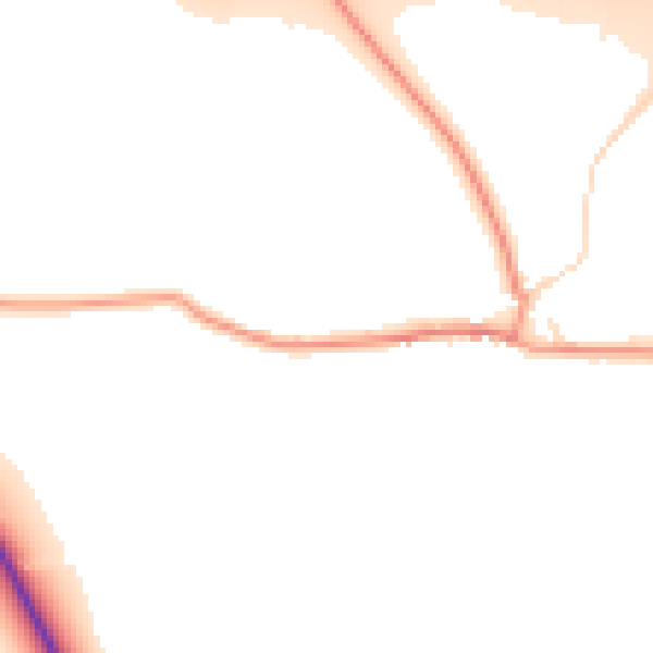 Daytime road noise heatmap for LE17 6DJ