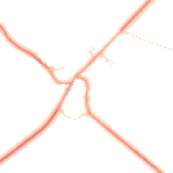 Daytime road noise heatmap for LE17 6DY