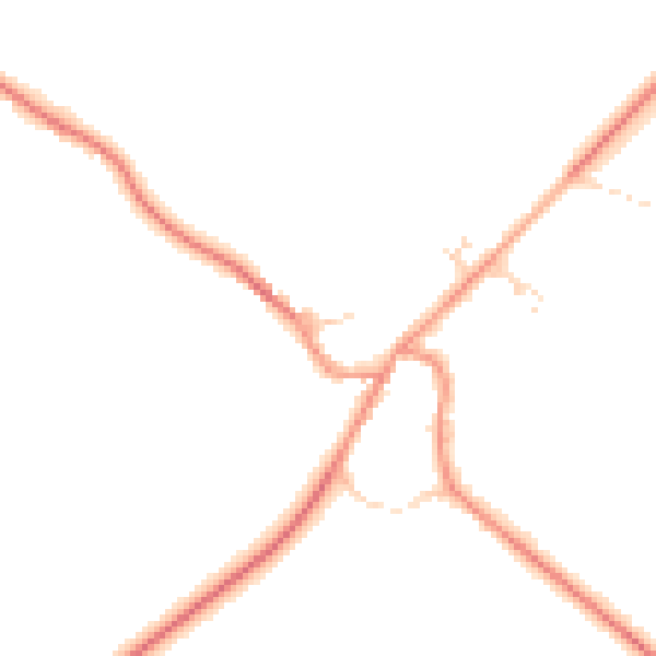 Daytime road noise heatmap for LE17 6ED