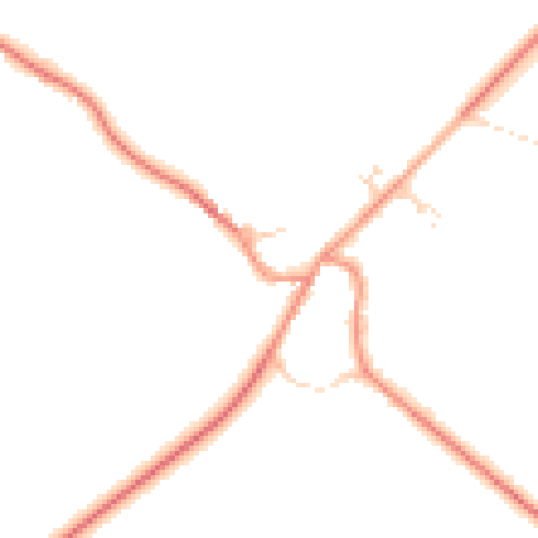 Daytime road noise heatmap for LE17 6EE