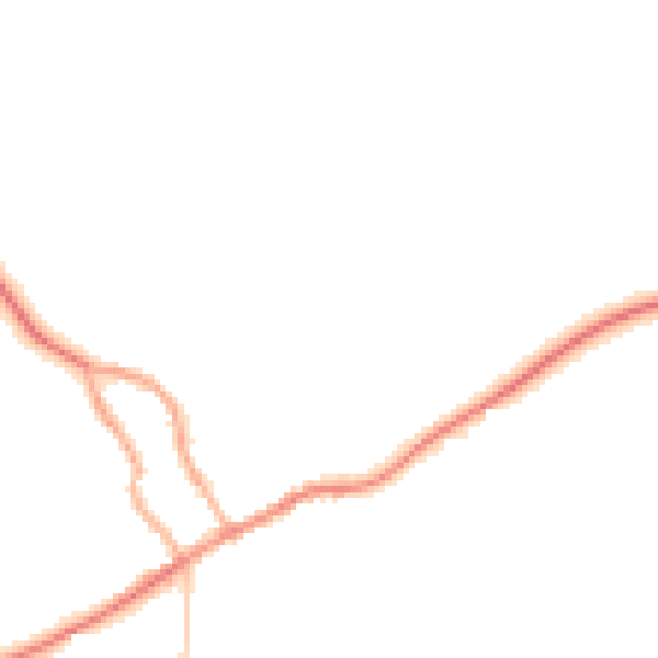 Night-time road noise heatmap for LE17 6FD