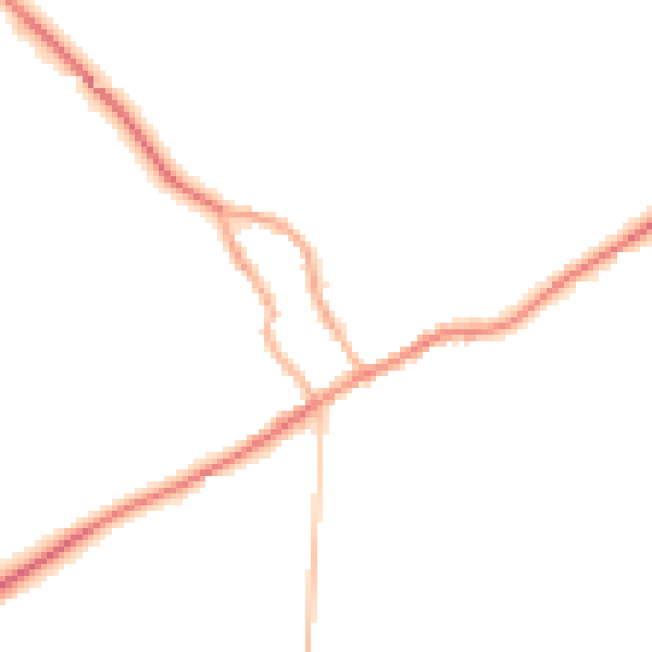 Night-time road noise heatmap for LE17 6LQ