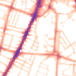 Daytime road noise heatmap for LE3 0AE